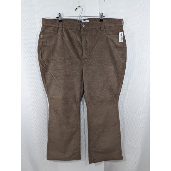 NWT! OLD NAVY! TOASTY TAN FINE WALE CORDUROY, HIGH WAIST, FLARE LEG PANTS! SZ 24 - Picture 4 of 12